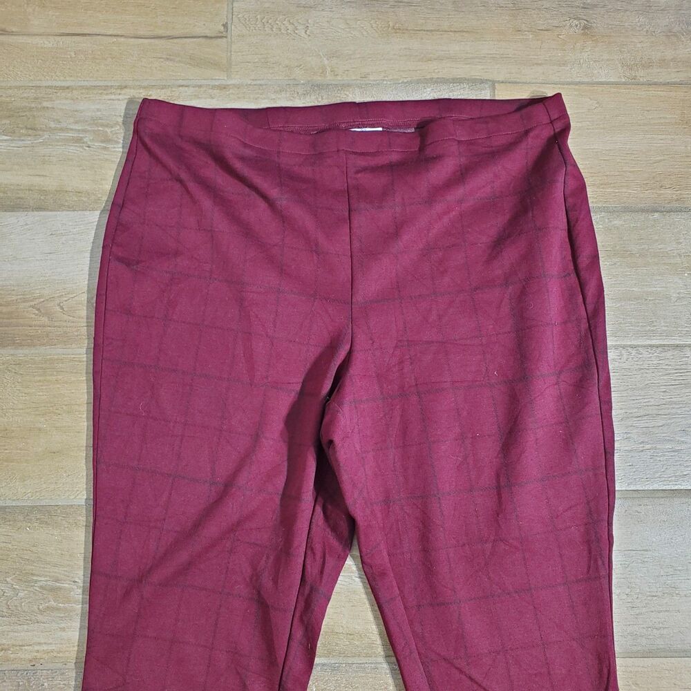CROFT & BARROW CASUAL PANTS PURPLE POLY/RAYON STRETCH SIZE 1X